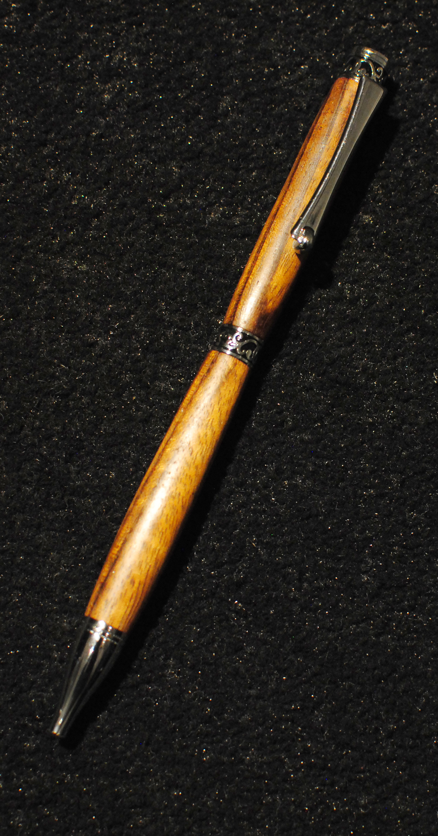 Alex Pearl Allywood Creations Slim Line Pen - Wood & Chrome